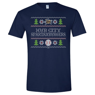 Youth Navy Christmas Sweater Tee