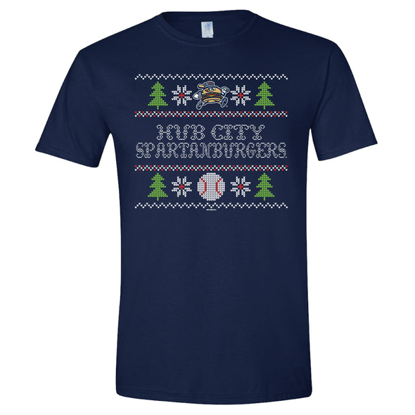 Youth Navy Christmas Sweater Tee