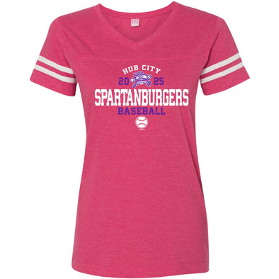 Women's Pink Retro Gym Tee