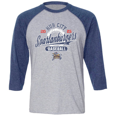 Adult Mollywood Grey/Navy 3/4 Sleeve Tee