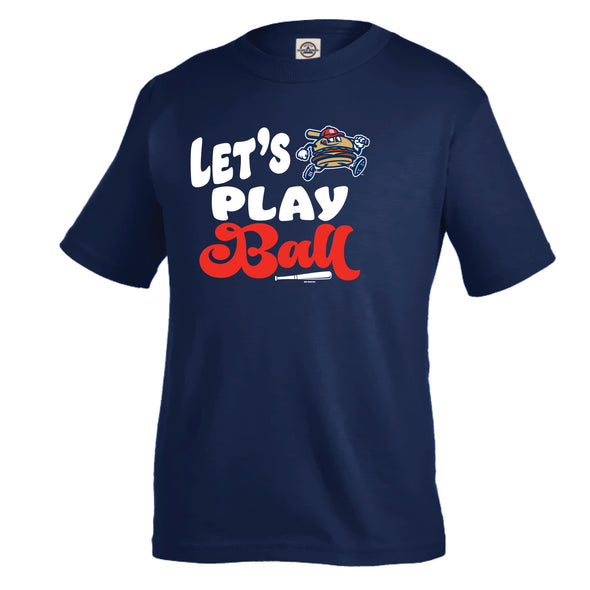 Youth Navy Let's Play Ball Tee