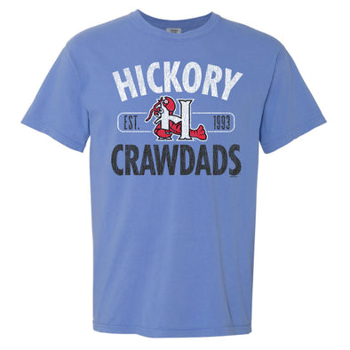 Hickory Crawdads Drama Mystic Blue Comfort Colors Tee