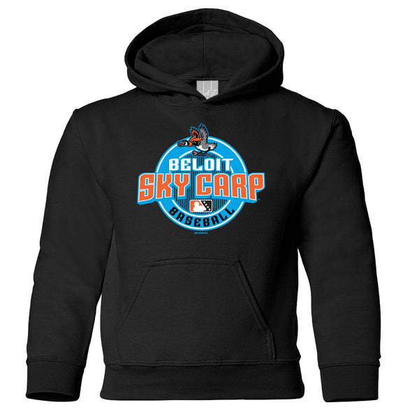 Beloit Sky Carp Black youth Hideaway Hoodie