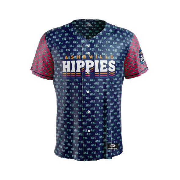 The Asheville Tourists YOUTH Hippies Replica Jersey
