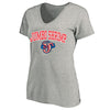 Jacksonville Jumbo Shrimp Profile Plus Size Women's Heather Gray V-Neck Tee