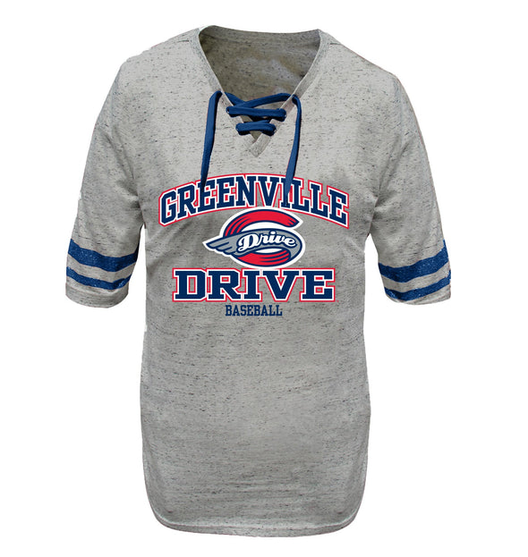 Greenville Drive Profile Plus Size Women's Lace Up Tee