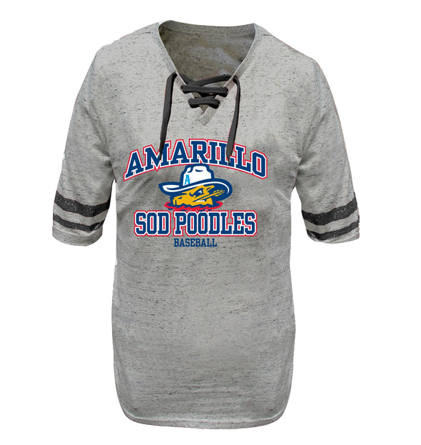 Amarillo Sod Poodles Plus Womens Heather Grey Tee