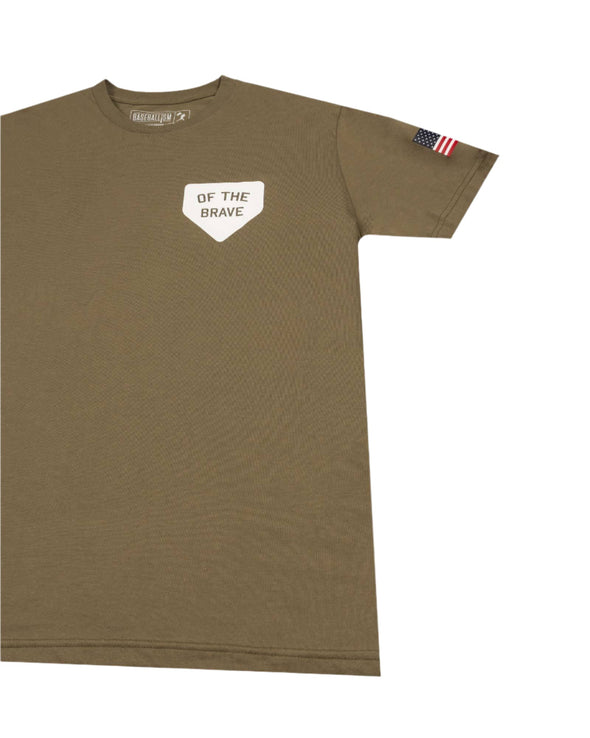 Greenville Drive Baseballism Army Green Home of the Brave Tee