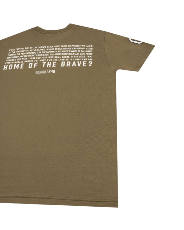 Greenville Drive Baseballism Army Green Home of the Brave Tee