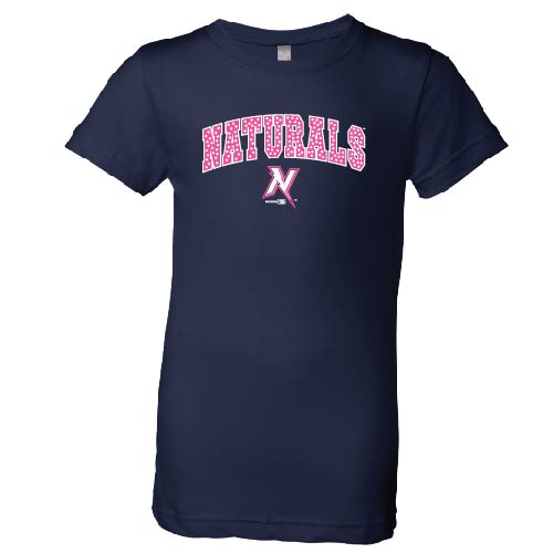 NWA Naturals Youth Princess Navy Tee