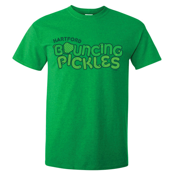 Hartford Yard Goats Bouncing Pickles Word Mark Tee