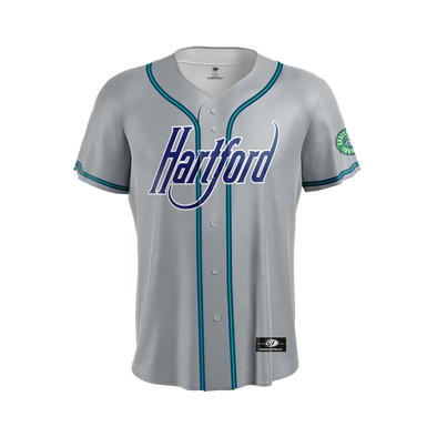 Hartford Yard Goats Men's Road Authentic Jersey in Grey