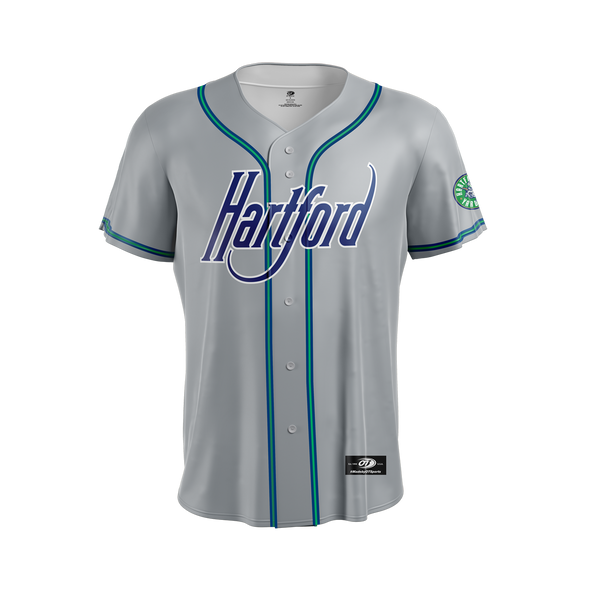 Hartford Yard Goats Men's Road Authentic Jersey in Grey