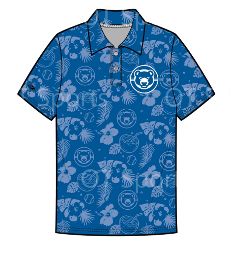 South Bend Cubs Men's Hawaiian Polo