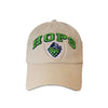 Khaki "Hawk" Hops Cap - Green Lettering, Hillsboro Hops