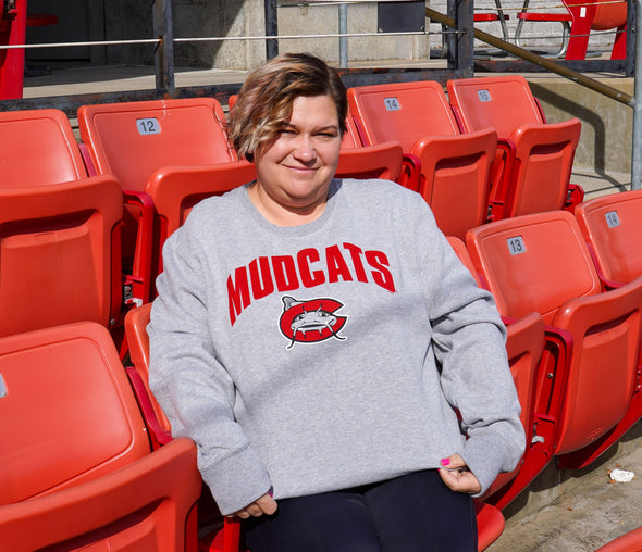 Carolina Mudcats Slate Grey Headline Crew