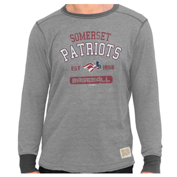 Somerset Patriots Adult Vintage Deconstructed Soft Style Crew Neck Sweatshirt