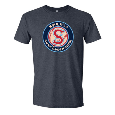 Spokane Indians Heather Navy Salish Logo T-shirt