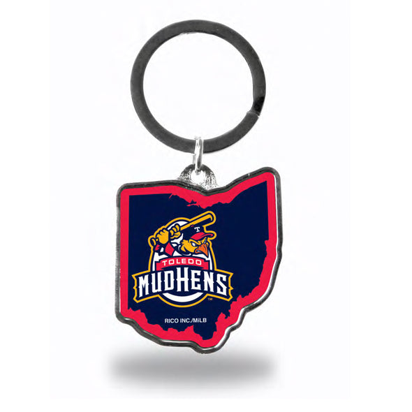 Toledo Mud Hens State Shape Keychain