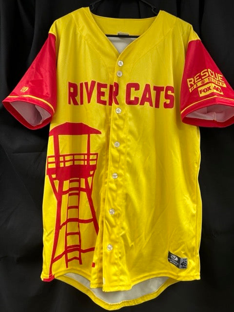 JERSEY RESCUE HI-SURF #8 SIGNED-SIZE 48, SACRAMENTO RIVER CATS