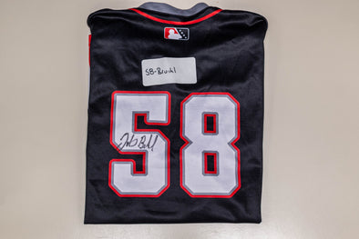 Buffalo Bisons Autographed & Game Worn Sublimated Hockey Black Jersey - Justin Bruihl #58 Size 46