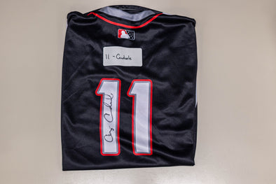Buffalo Bisons Autographed & Game Worn Sublimated Hockey Black Jersey - Manager Casey Candaele #11 Size 46