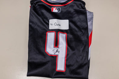 Buffalo Bisons Autographed & Game Worn Sublimated Hockey Black Jersey - Phil Clarke #4 Size 44