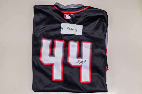 Buffalo Bisons Autographed & Game Worn Sublimated Hockey Black Jersey - Mason Fluharty #44 Size 44