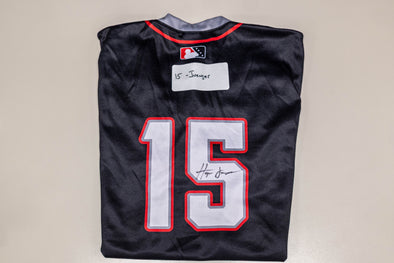 Buffalo Bisons Autographed & Game Worn Sublimated Hockey Black Jersey - Hayden Juenger #15 Size 44