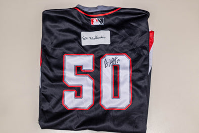 Buffalo Bisons Autographed & Game Worn Sublimated Hockey Black Jersey - Adam Kloffenstein #50 Size 48