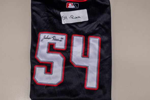 Buffalo Bisons Autographed & Game Worn Sublimated Hockey Black Jersey - Josh Rivera #54 Size 46