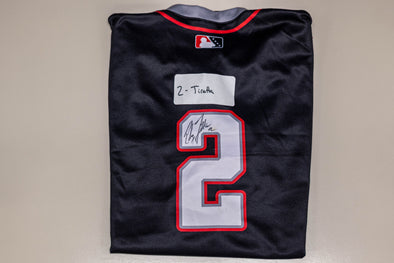 Buffalo Bisons Autographed & Game Worn Sublimated Hockey Black Jersey - Riley Tirotta #2 Size 46