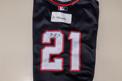 Buffalo Bisons Autographed & Game Worn Sublimated Hockey Black Jersey - Brandon Valenzuela #21 Size 46