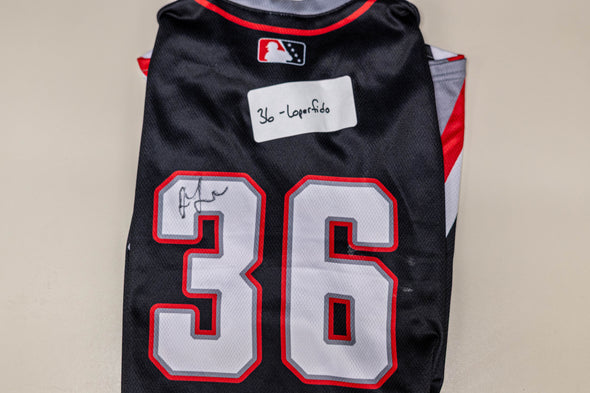 Buffalo Bisons Autographed & Game Worn Sublimated Hockey Black Jersey - Joey Loperfido #36 Size 46