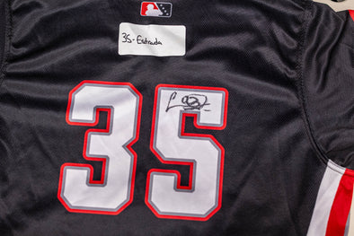 Buffalo Bisons Autographed & Game Worn Sublimated Hockey Black Jersey - Lazaro Estrada #35 Size 46