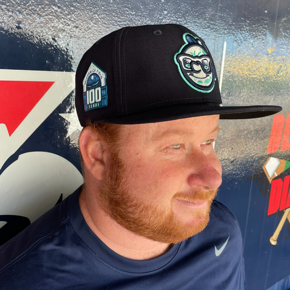 Home New Era 59Fifty Chrome 100 Year Anniversary Side Patch