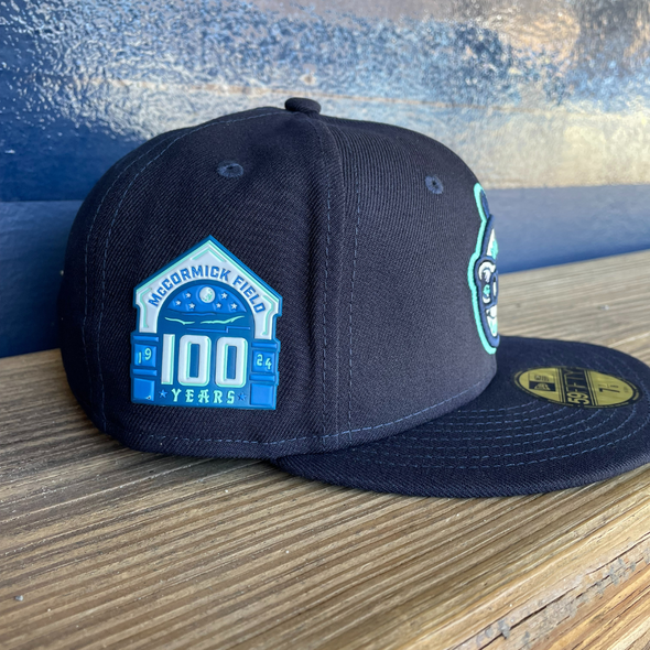 FINAL SALE Home New Era 59Fifty Chrome 100 Year Anniversary Side Patch