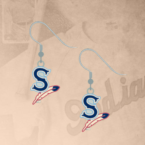 Spokane Indians Home Cap Logo Earrings