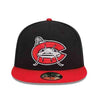 Carolina Mudcats Black New Era 5950 On-Field Cap