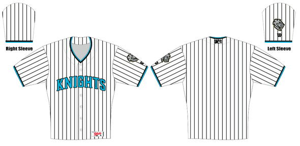 Charlotte Knights Wilson Youth Pinstripe Home Jersey