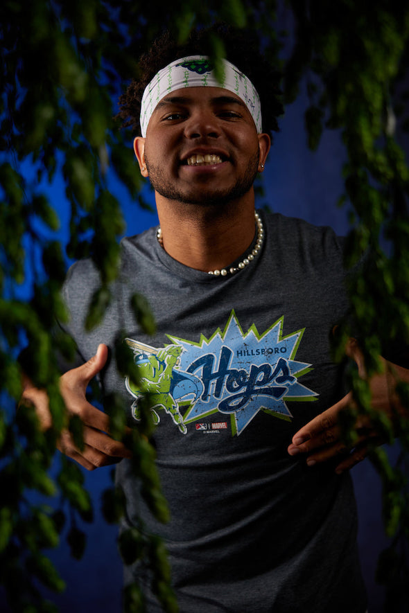 OT Sports Youth Marvel Burst Tee, Hillsboro Hops