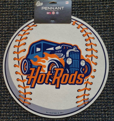 Hot Rods Baseball Pennant