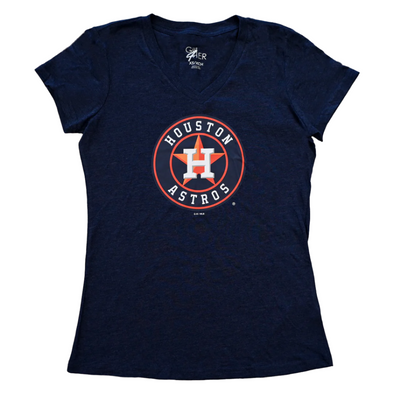 Houston Astros V-Neck Primary Logo T-shirt