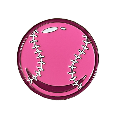Pink Baseball Pin