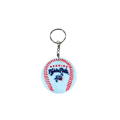 Silicone Rubber Baseball Primary Logo Keychain