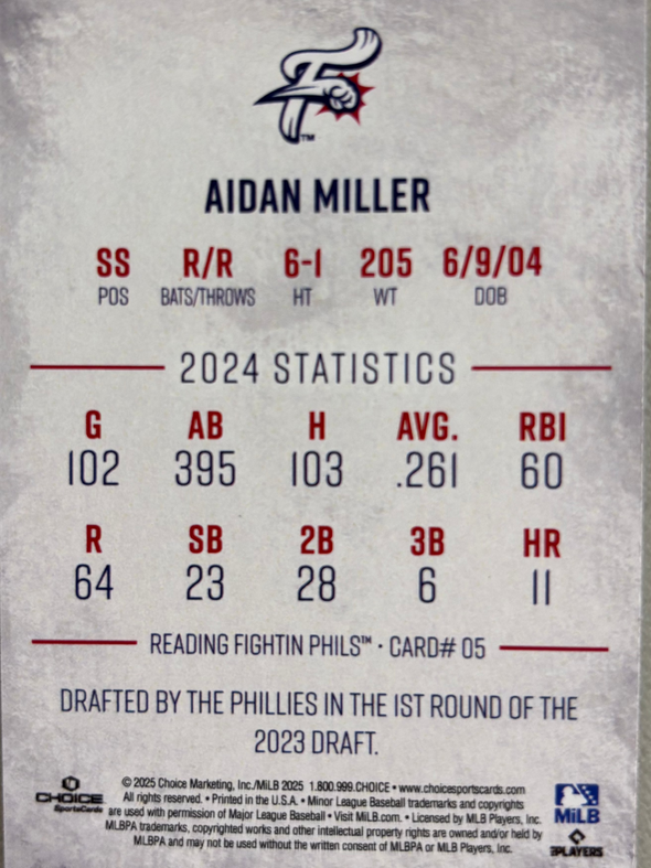2025 Reading Fightin Phils Team Card Set Edition 1