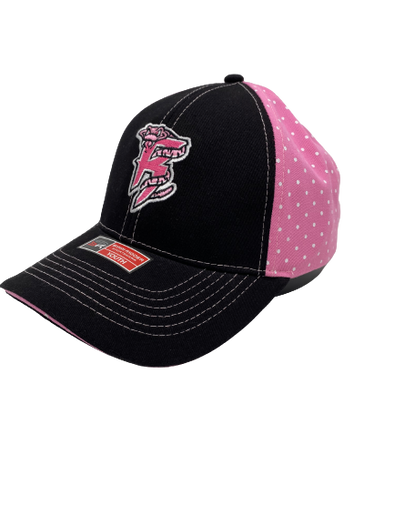 Youth Black/Pink Polka Dot Hat