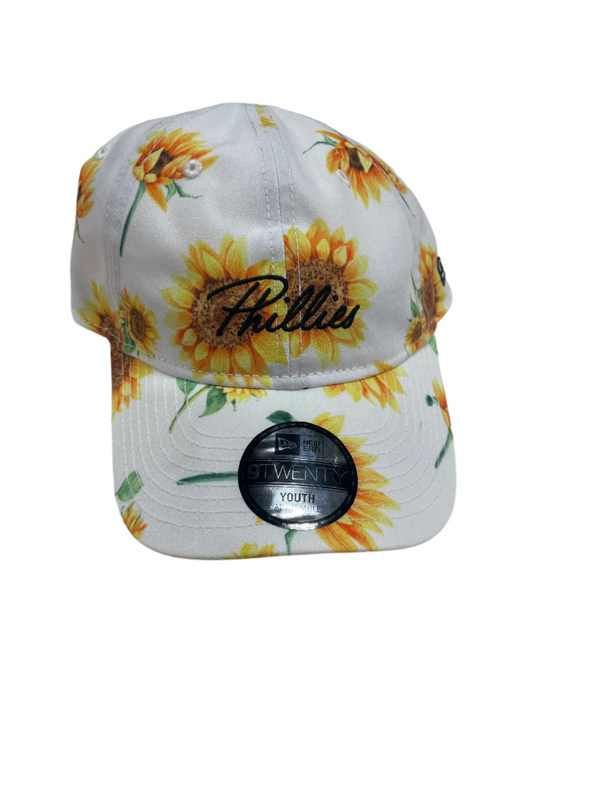 White Sunflower Phillies 9twenty youth New Era Hat