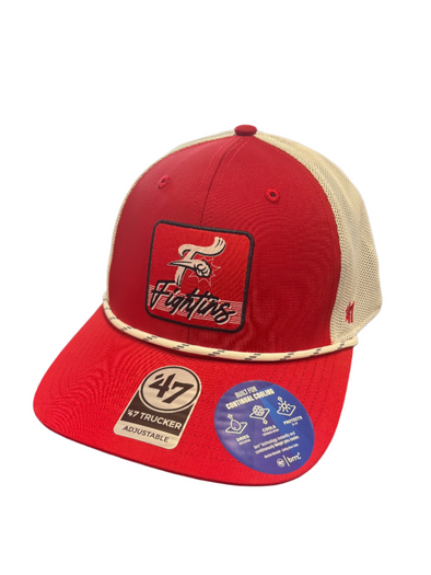 '47 Fightins Red Trucker w/ White Mesh Back