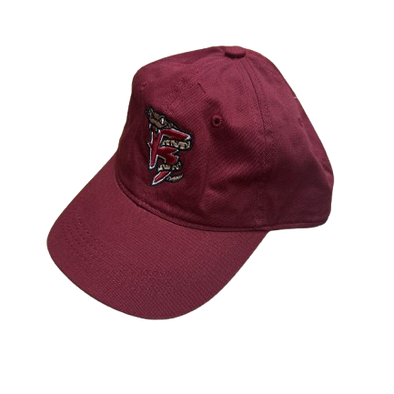 R Logo Burgundy Garment Washed Adjustable Hat